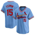 Kooe St. Louis Cardinals #15 Jose Fermin Player Light Blue City Connect Home T-shirt Stitched Jerseys