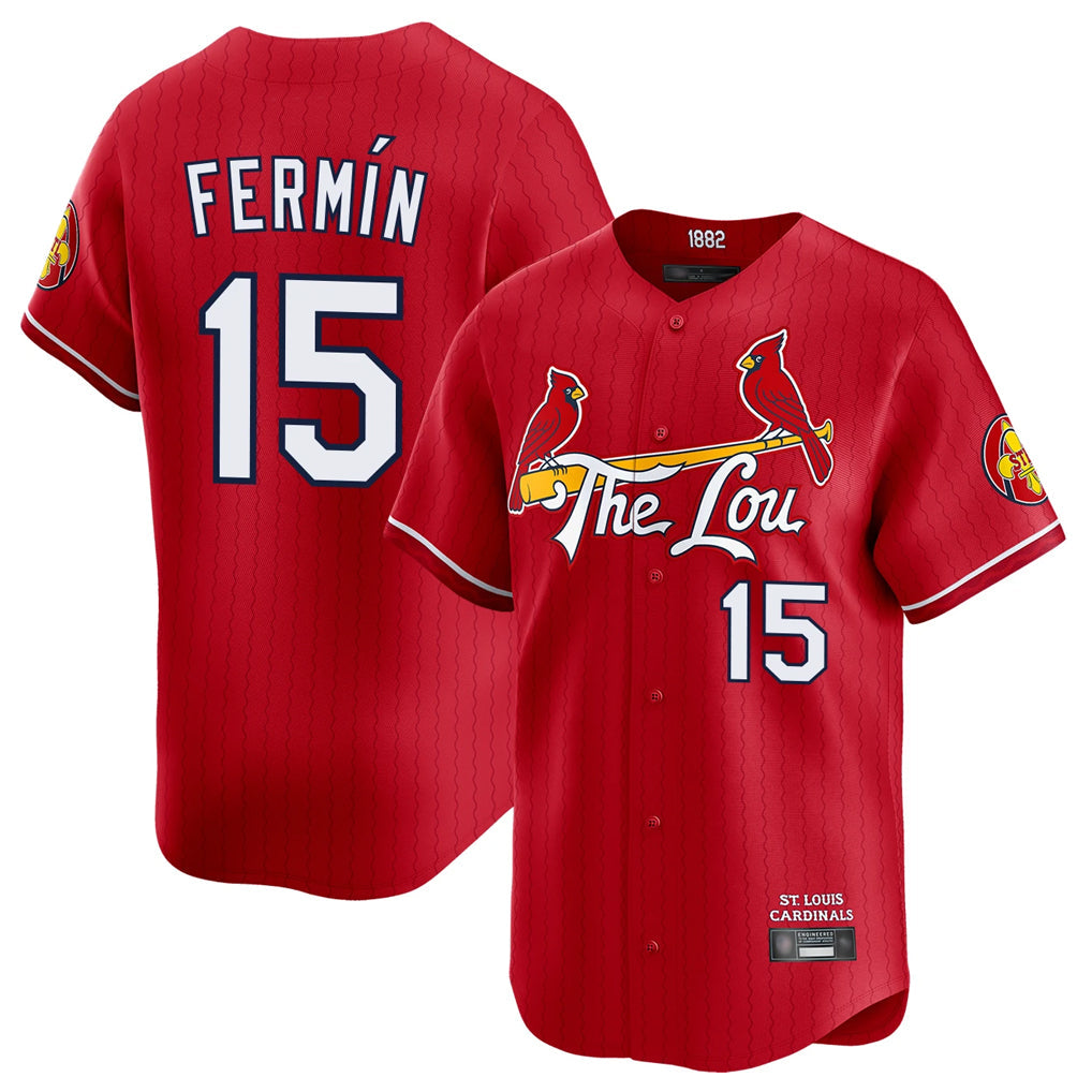 Kooe St. Louis Cardinals #15 Jose Fermin Player Red City Connect Limited Stitched Jerseys