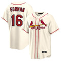 Kooe St. Louis Cardinals #16 Nolan Gorman Player Cream Home Game Stitched Jerseys