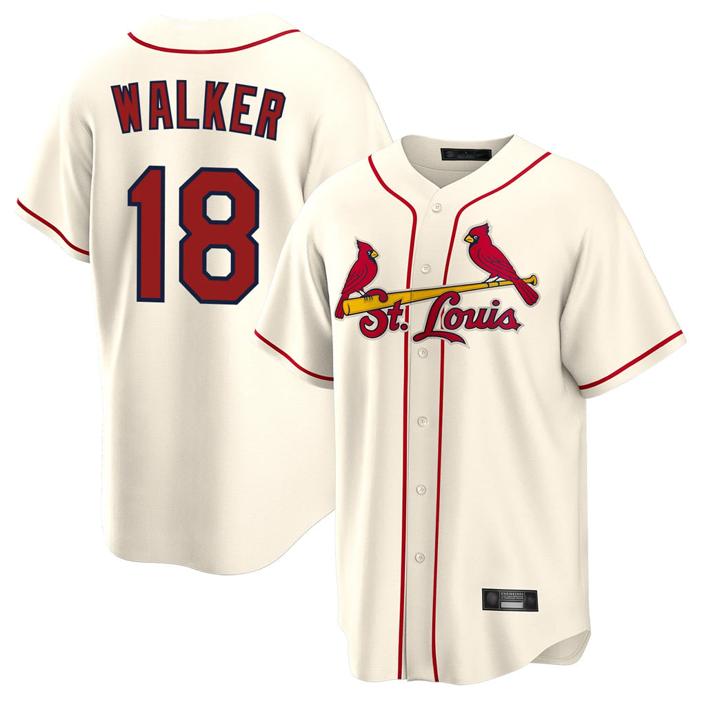 Kooe St. Louis Cardinals #18 Jordan Walker Player Cream Home Game Stitched Jerseys