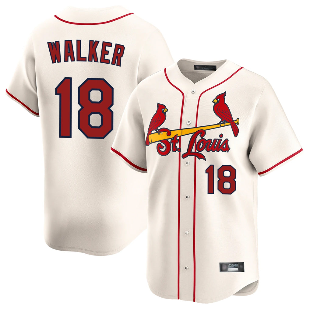Kooe St. Louis Cardinals #18 Jordan Walker Player Cream Home Limited Stitched Jerseys