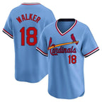 Kooe St. Louis Cardinals #18 Jordan Walker Player Light Blue City Connect Home T-shirt Stitched Jerseys