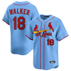 Kooe St. Louis Cardinals #18 Jordan Walker Player Light Blue Home Limited Stitched Jerseys