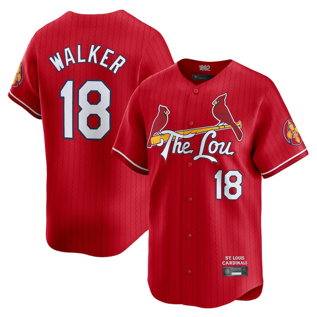 Kooe St. Louis Cardinals #18 Jordan Walker Player Red City Connect Limited Stitched Jerseys