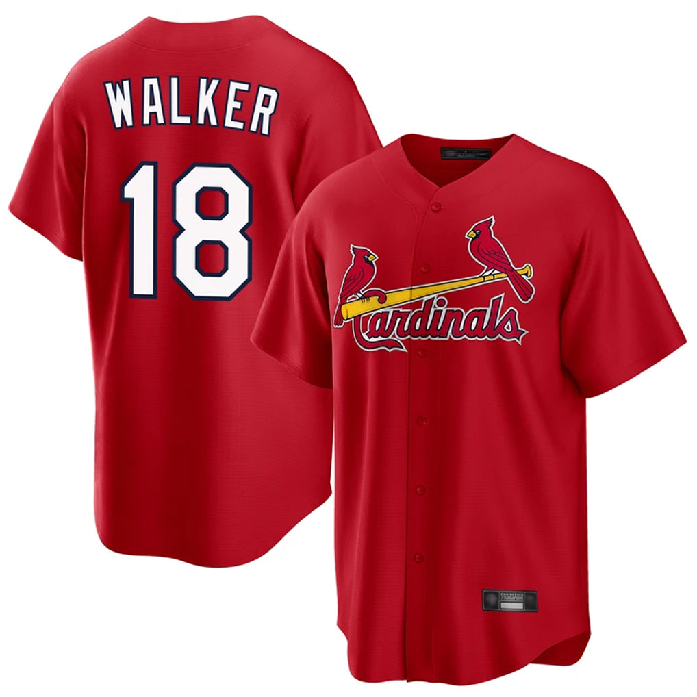 Kooe St. Louis Cardinals #18 Jordan Walker Player Red Home Game Stitched Jerseys