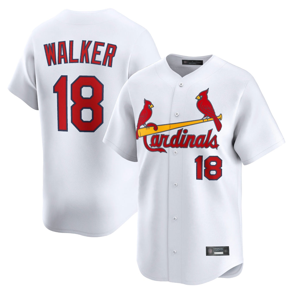 Kooe St. Louis Cardinals #18 Jordan Walker Player White Home Limited Stitched Jerseys