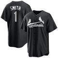Kooe St. Louis Cardinals #1 Ozzie Smith Player Black City Connect Home Limited Stitched Jerseys