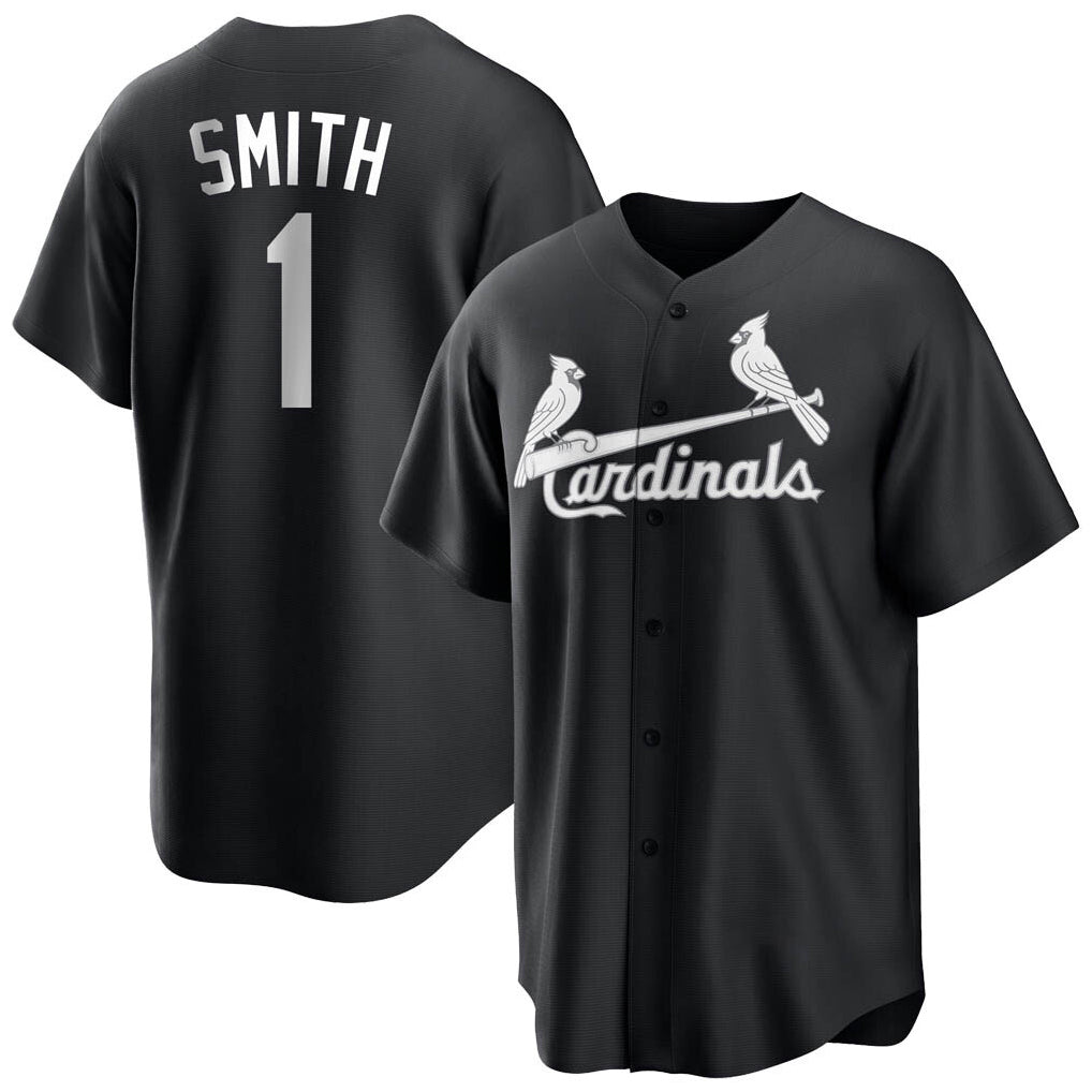 Kooe St. Louis Cardinals #1 Ozzie Smith Player Black City Connect Home Limited Stitched Jerseys