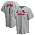 Kooe St. Louis Cardinals #1 Ozzie Smith Player Gray Home Game Stitched Jerseys