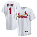 Kooe St. Louis Cardinals #1 Ozzie Smith Player White Home Game Stitched Jerseys