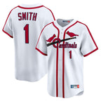 Kooe St. Louis Cardinals #1 Ozzie Smith Player White Throwback Cooperstown Collection Limited Stitched Jerseys
