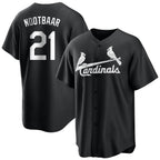 Kooe St. Louis Cardinals #21 Lars Nootbaar Player Black City Connect Home Limited Stitched Jerseys