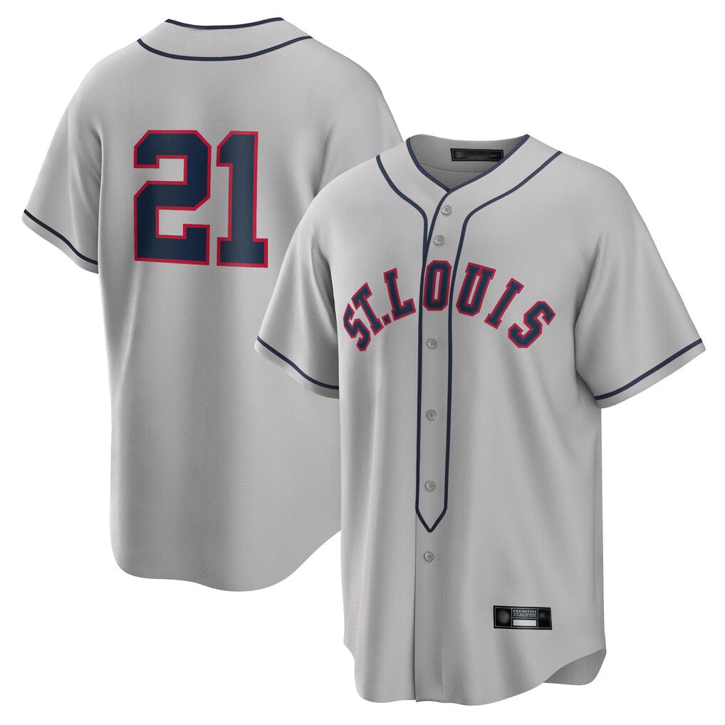 Kooe St. Louis Cardinals #21 Lars Nootbaar Player Gray Classic Replica Game Stitched Jerseys