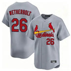 Kooe St. Louis Cardinals #26 JJ Wetherholt Player Gray Home Limited Stitched Jerseys