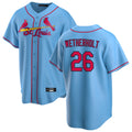 Kooe St. Louis Cardinals #26 JJ Wetherholt Player Light Blue Home Game Stitched Jerseys