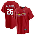 Kooe St. Louis Cardinals #26 JJ Wetherholt Player Red Home Game Stitched Jerseys