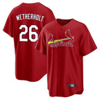Kooe St. Louis Cardinals #26 JJ Wetherholt Player Red Home Game Stitched Jerseys