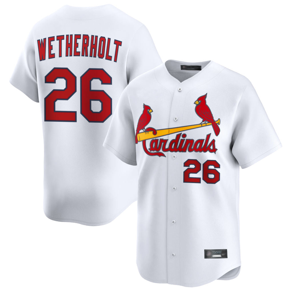 Kooe St. Louis Cardinals #26 JJ Wetherholt Player White Home Limited Stitched Jerseys