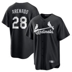 Kooe St. Louis Cardinals #28 Nolan Arenado Player Black City Connect Home Limited Stitched Jerseys