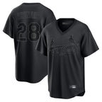 Kooe St. Louis Cardinals #28 Nolan Arenado Player Black City Connect T-shirt Stitched Jerseys