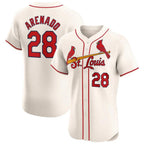 Kooe St. Louis Cardinals #28 Nolan Arenado Player Cream Home Limited Elite Stitched Jerseys