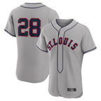 Kooe St. Louis Cardinals #28 Nolan Arenado Player Gray Home Limited Elite Stitched Jerseys