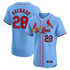 Kooe St. Louis Cardinals #28 Nolan Arenado Player Light Blue Home Limited Elite Stitched Jerseys