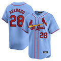 Kooe St. Louis Cardinals #28 Nolan Arenado Player Light Blue Home Limited Stitched Jerseys