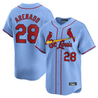 Kooe St. Louis Cardinals #28 Nolan Arenado Player Light Blue Home Limited Stitched Jerseys