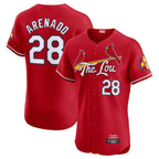 Kooe St. Louis Cardinals #28 Nolan Arenado Player Red City Connect Limited Elite Stitched Jerseys