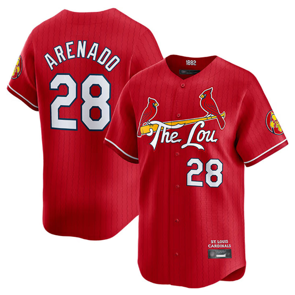 Kooe St. Louis Cardinals #28 Nolan Arenado Player Red City Connect Limited Stitched Jerseys