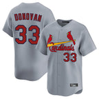 Kooe St. Louis Cardinals #33 Brendan Donovan Player Gray Home Limited Stitched Jerseys