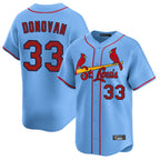 Kooe St. Louis Cardinals #33 Brendan Donovan Player Light Blue Home Limited Stitched Jerseys