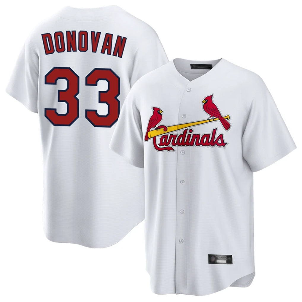 Kooe St. Louis Cardinals #33 Brendan Donovan Player White Home Game Stitched Jerseys