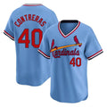 Kooe St. Louis Cardinals #40 Willson Contreras Player Light Blue Throwback Cooperstown Collection Limited Stitched Jerseys