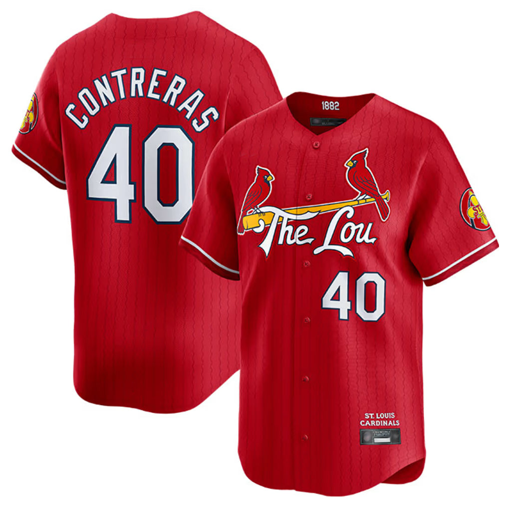 Kooe St. Louis Cardinals #40 Willson Contreras Player Red City Connect Limited Stitched Jerseys