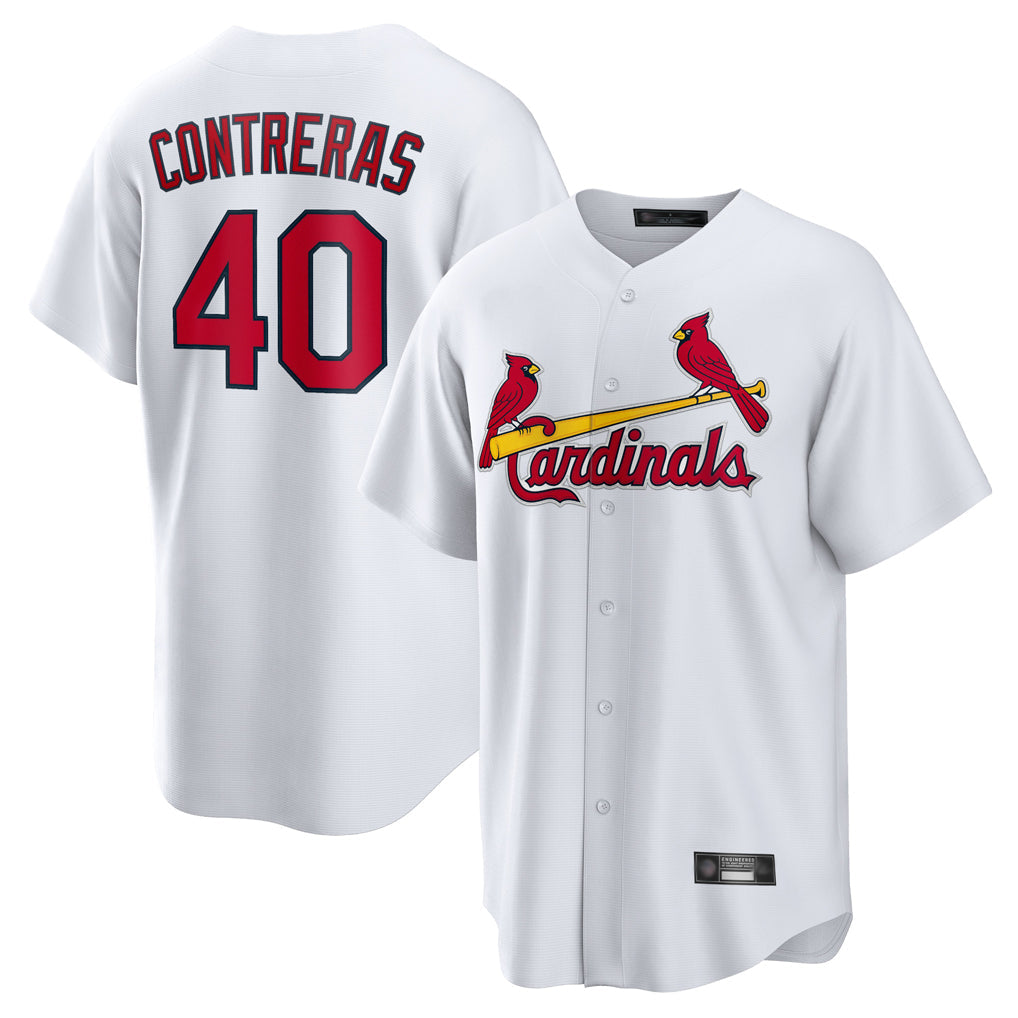 Kooe St. Louis Cardinals #40 Willson Contreras Player White Home Game Stitched Jerseys