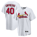 Kooe St. Louis Cardinals #40 Willson Contreras Player White Home Game Stitched Jerseys