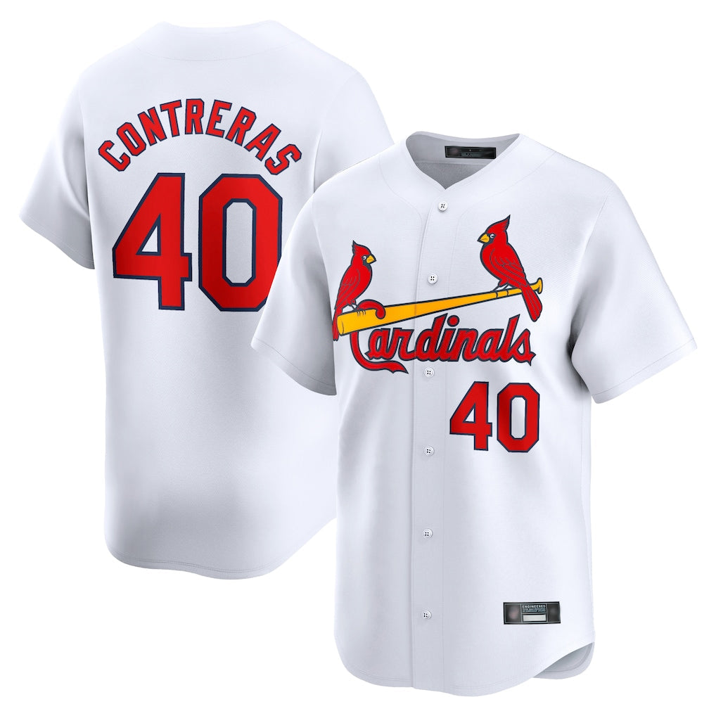 Kooe St. Louis Cardinals #40 Willson Contreras Player White Home Limited Stitched Jerseys