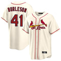 Kooe St. Louis Cardinals #41 Alec Burlesona Player Cream Home Game Stitched Jerseys