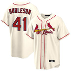 Kooe St. Louis Cardinals #41 Alec Burlesona Player Cream Home Game Stitched Jerseys
