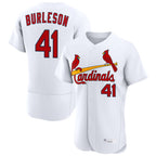 Kooe St. Louis Cardinals #41 Alec Burlesona Player White Home Limited Elite Stitched Jerseys