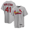 Kooe St. Louis Cardinals #41 Alec Burlesona Player Gray Home Game Stitched Jerseys