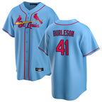 Kooe St. Louis Cardinals #41 Alec Burlesona Player Light Blue Home Game Stitched Jerseys