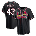 Kooe St. Louis Cardinals #43 Pedro Pages Player Black Carbon Fashio Game Stitched Jerseys