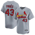 Kooe St. Louis Cardinals #43 Pedro Pages Player Gray Home Limited Stitched Jerseys