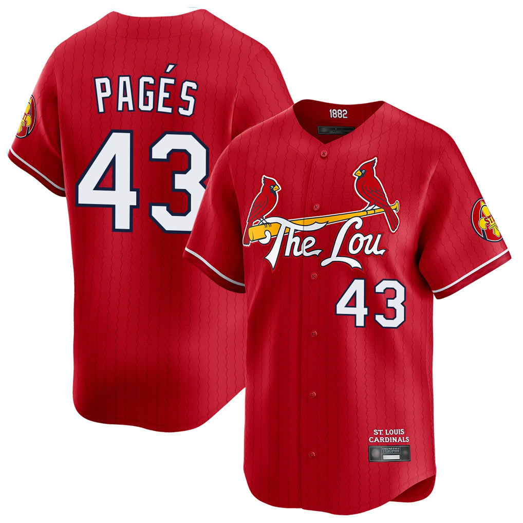 Kooe St. Louis Cardinals #43 Pedro Pages Player Red City Connect Limited Stitched Jerseys