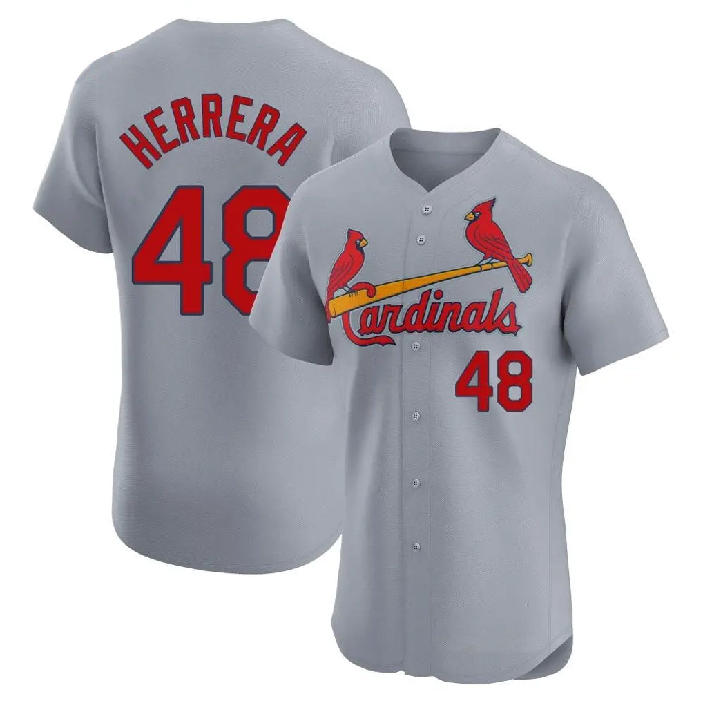 Kooe St. Louis Cardinals #48 Ivan Herrera Player Gray Home Limited Elite Stitched Jerseys