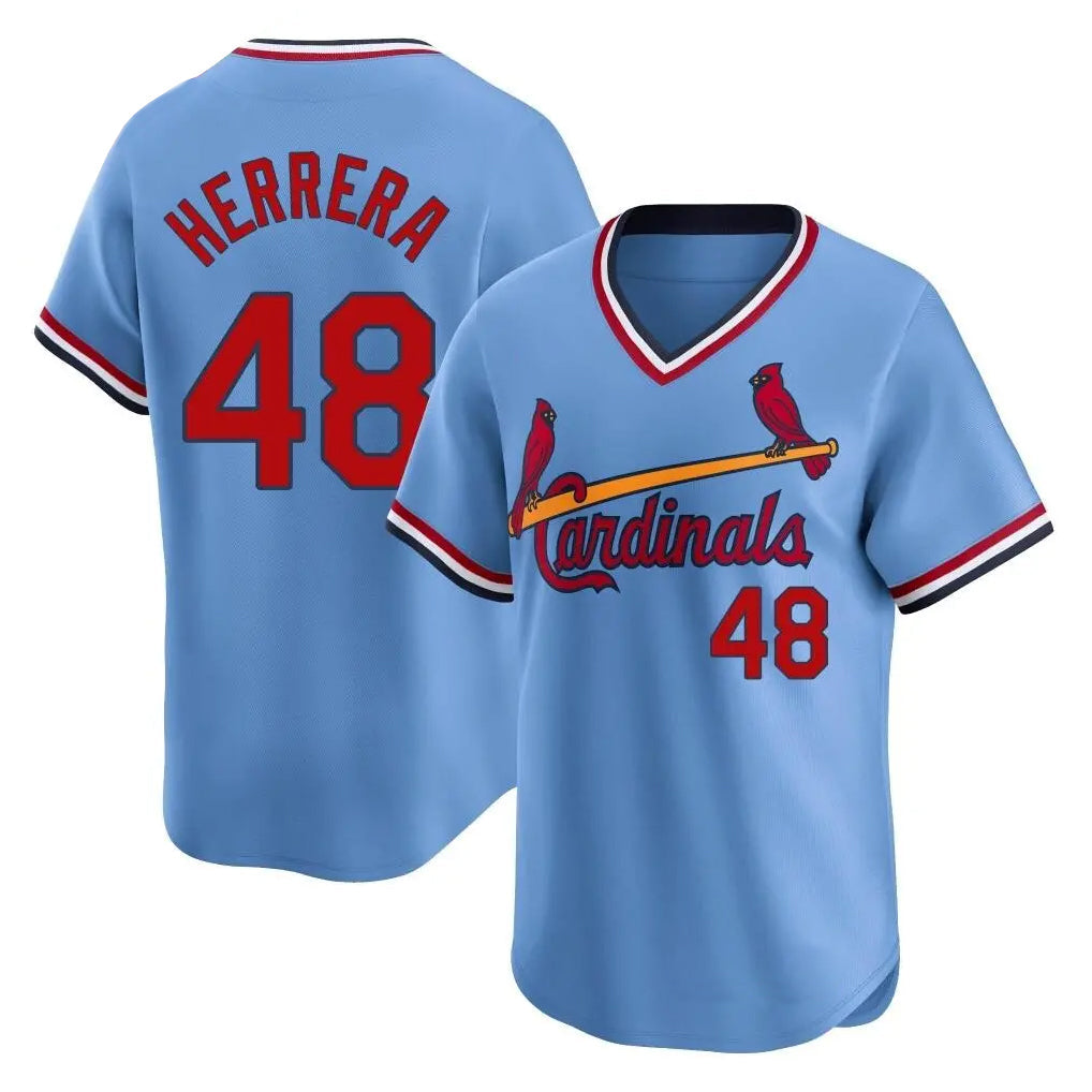 Kooe St. Louis Cardinals #48 Ivan Herrera Player Light Blue City Connect Home T-shirt Stitched Jerseys