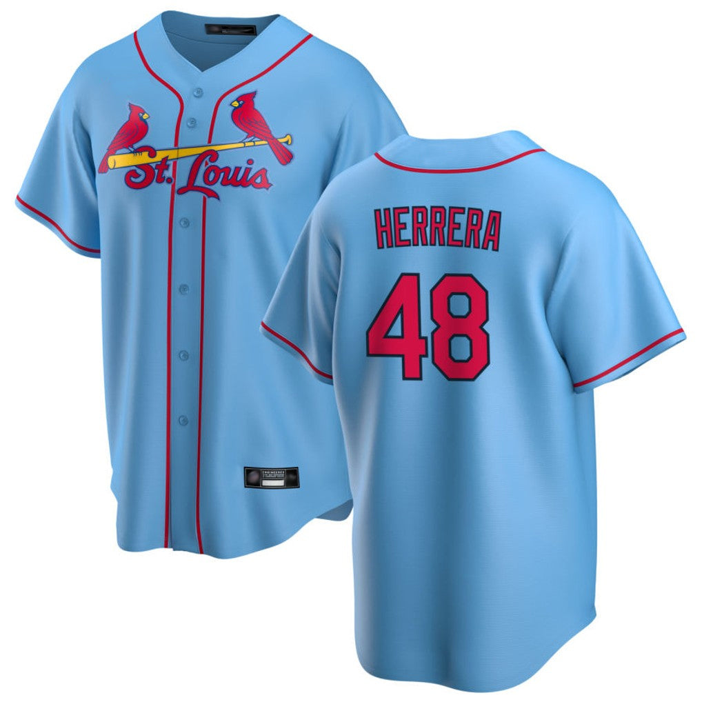 Kooe St. Louis Cardinals #48 Ivan Herrera Player Light Blue  Home Game Stitched Jerseys